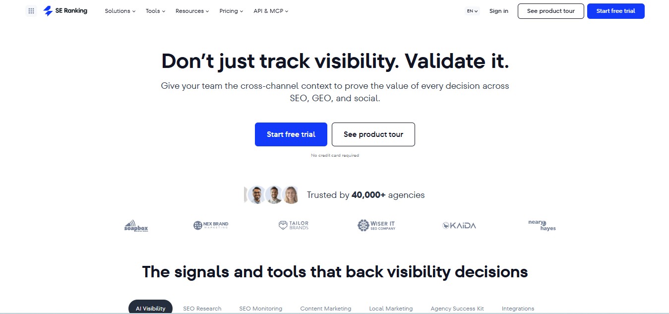 Se Ranking perplexity visibility tracking tools